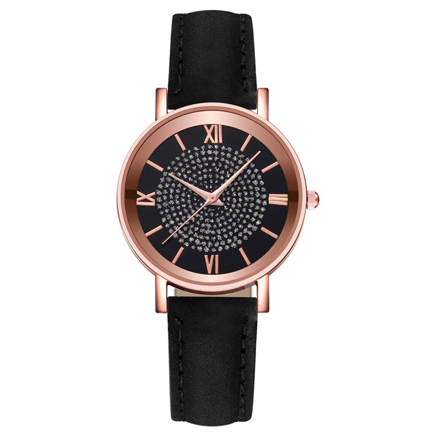 Women Watches Luxury Starry Sky Band Rhinestones Quartz Wristwatch Ladies Leather Belt Clock Female Diamond Gift Reloj Mujer@50
