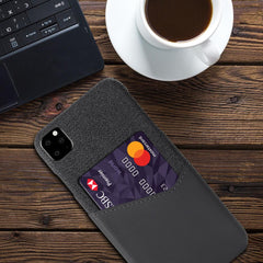 Luxury Case for iPhone 11 2019 11 Pro Max Leather & Fabric Card Wallet Phone Case for iPhone X XS XR 8 7 6s 6 Plus Back Cover