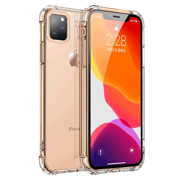 Luxury Shockproof Phone Case For iPhone 11 11 Pro Max XR X XS Max 6 6S 7 8 Plus XS Transparent Soft TPU Silicone Back Cover