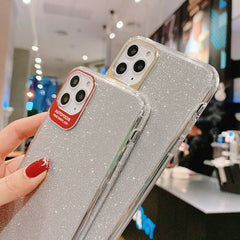 Camera Protection Phone Case For iPhone 11 Pro Max XR XS Max X XS 8 7 6 6S Plus Shining Glitter Soft Edge Shockproof Back Cover