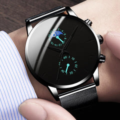relogio masculino 2020 Fashion Watch Men Business Casual Watches Luxury Black Stainless Steel Mesh Belt Quartz Wristwatch