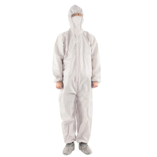 White Coverall Hazmat Suit Protection Protective Disposable Anti-Virus Clothing Disposable Factory Hospital Safety Clothing Coro