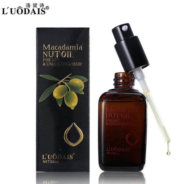 LUODAIS 100% Pure Moroccan Argan Oil 50ml Macadamia Nut Oil Hair Care Scalp Treatment for Dry and Damaged Hair