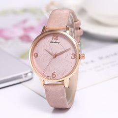 Best Selling Women Watches Creative Relief Dial Fashion Ladies Quartz Wristwatch Leather Strap Simple Clock Relogio Feminino@50