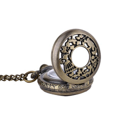Vintage Charm Black Unisex Fashion Roman Number Quartz Steampunk Pocket Watch Women Man Necklace Pendant with Chain Gifts @50
