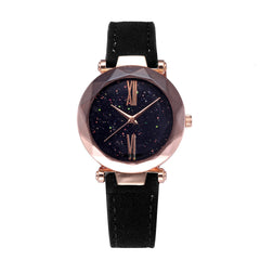 Beat Sale Women Watches Scale Dial Ladies Romantic Starry Sky Analog Quartz Wristwatch Design Leather Clock Zegarki Damskie@50