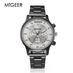 Top Men's Watch Black Fashion Stainless Steel Band Watch Business Wristwatch relogio masculino erkek kol saat cheap watches