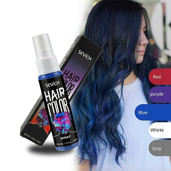 30ml Portable Quick Spray Party Hair Coloring 5 Colors Hair Color Styling Tool Instant Dry Hair Color Glitter Disposable TSLM1