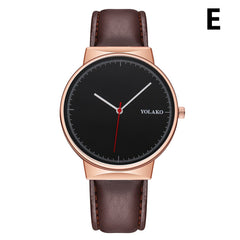 Casual Quartz Clock Round Dial Three-pin Trend Leather Strap Scale Watch Fashion Men's Watches Reloj Hombre