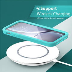 Shockproof Armor Silicone Case For iPhone 11 Pro XS Max Transparent Cases For iPhone 6 6S 7 8 Plus X XR Luxury TPU Acrylic Cover