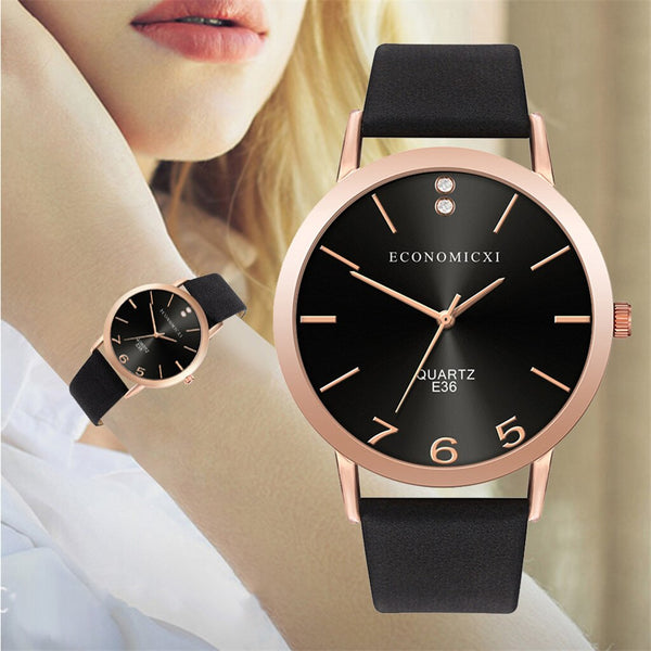 New Fashion Women Romantic Business Dial Wrist Watch Casual Luxury Top Brand Leather Rhinestone Watches Clock Relogio Feminino