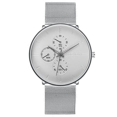 Fashion Mens Business Black Watches Luxury Stainless Steel Ultra Thin Mesh Belt Quartz Men Wrist Watch Casual Classic Male Watch