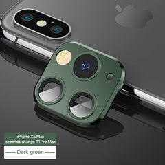 Modified Metal Sticker Camera Lens Seconds Change Cover For iPhone X XS MAX Fake Camera For iPhone 11 Pro Max Glass Protector