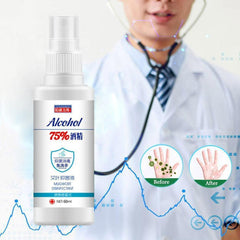 60ml 75% Disinfection Alcohol Carry-on Disposable Hand Alcohol Disinfection Spray Bottled Prevention Rine-free Hand Sanitizer