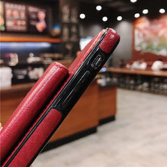 Fsshion Leather Phone Case For iphone X XR XS Max 6 6s 7 8 Plus Wallet Card Holder Cover Protection Phone Bag Cases With lanyard