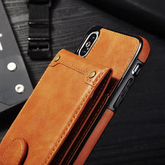 Vintage Leather Wallet Flip Phone Case for iPhone Xs Max XR X Bracket Magnetic Multi-function Cover for iPhone 6 6S 7 8 Plus