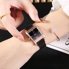 Luxury Women Watches Magnetic Strap Female Clock Quartz Wristwatch Fashion Ladies Square Wrist Watch Top Brand Reloj Muje@50