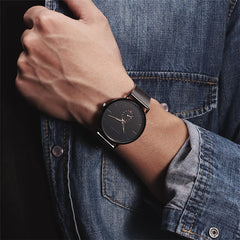 Men Watches Luxury Mesh Belt Stainless Steel Watch Masculino Relogio Quartz Relojes Hours Small dial function watch Erk saat