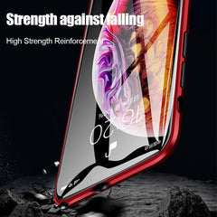 Front +Back 360 Magnetic Adsorption Metal Glass Case For iphone 7 8 Plus Phone Case For iphone 11 Pro Max XR X XS MAX 6 6S Cover