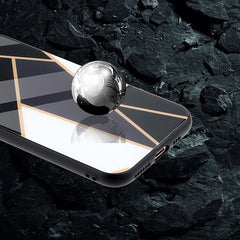 Glass  Case For iPhone 11 X XS MAX XR 6 6S 7 8 Plus Phone Cases Tempered Glass Geometric Marble Pattern Cover For iPhone XS Max