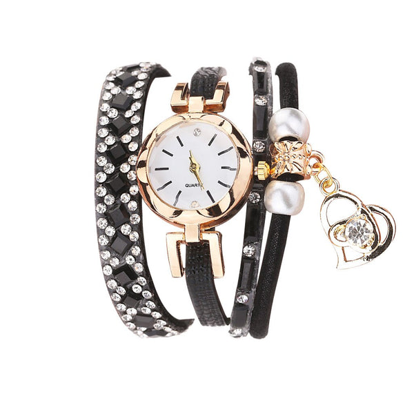 Women Watches Fashion Chimes Diamond Leather Bracelet Ladies Luxury Analog Quartz Wristwatch Simple Clock Gift Relogio Feminino