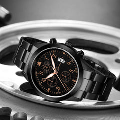 Fashion Mens Watches Top Brand Luxury Quartz Watch Men Casual Slim Mesh Steel Waterproof Sport Watch Relogio Masculino