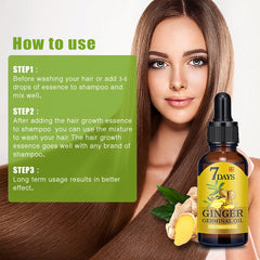 New Arrive 7 Day Ginger Germinal Serum Essence Oil 30ML Natural Hair Loss Treatement Effective Fast Growth Hair Care S1