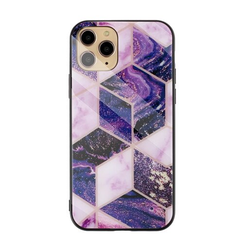 Glass  Case For iPhone 11 X XS MAX XR 6 6S 7 8 Plus Phone Cases Tempered Glass Geometric Marble Pattern Cover For iPhone XS Max
