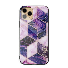 Glass  Case For iPhone 11 X XS MAX XR 6 6S 7 8 Plus Phone Cases Tempered Glass Geometric Marble Pattern Cover For iPhone XS Max