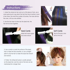 OHICO Temporary Hair Mini Chalks Crayons For Hair Combs Multi-color Dye Hair Dye Mascara Hair Care Styling Tools TSLM2