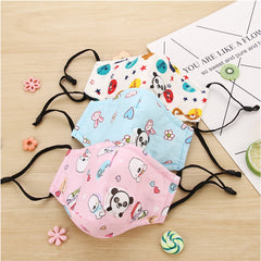Lovely PM2.5 Washable Mouth Mask With Valve Kids Children Anti Haze Dust Mask Nose Filter Face Muffle Bacteria Flu Respirator