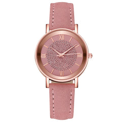 Women Watches Luxury Starry Sky Band Rhinestones Quartz Wristwatch Ladies Leather Belt Clock Female Diamond Gift Reloj Mujer@50