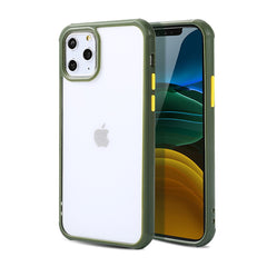 Transparent Armor case for iphone 11Pro Max X XR XS Max 7 8 6 6sPlus Colorful Silicone Frame Shockproof Back cover For iphone 11