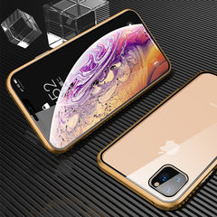 Magnetic Adsorption Metal Case For iPhone 11 Pro XR X XS Max 6 7 8 Plus Double Sided Tempered Glass Full Protective Phone Cover