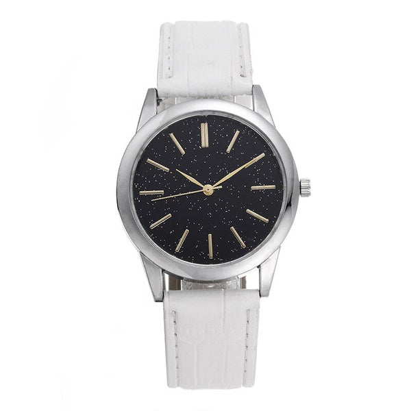 New Fashion Men's Watch Quartz Watches Luxury Men Watches Leather Strap Starry Dial Clock Relogio Masculino Reloj Hombre
