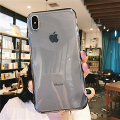 TIKITAKA For iPhone 7 Phone Case Clear Solid Candy Color For iPhone 11Pro XS Max 6 6s 7 8 Plus X XR Soft TPU Silicone Back Cover