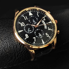 Men's Watches Classic Casual Luminous With Calendar Luxury Leather Watch Male Quartz Wristwatch relogio masculino saati hours