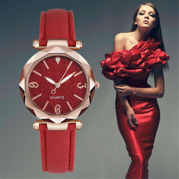 Fahion Women Romantic Starry Sky Wristwatch Leather Rhinestone Designer Ladies Clock Casual Dress Gfit 2020 NEW Montre Femme*M