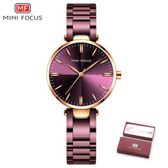 MINIFOUCS Women Watches Gold Rosegold Stainless Steel Quartz Watch Women Lady Watch For Woman Luxury Brand Fashion Wristwatches