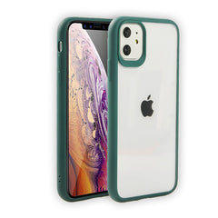 Transparent 2 in 1 Bumper Shockproof Phone Case For iPhone 11 Pro XR XS Max X 7 8 Plus Clear Acrylic Back Cover For iPhone 7 8