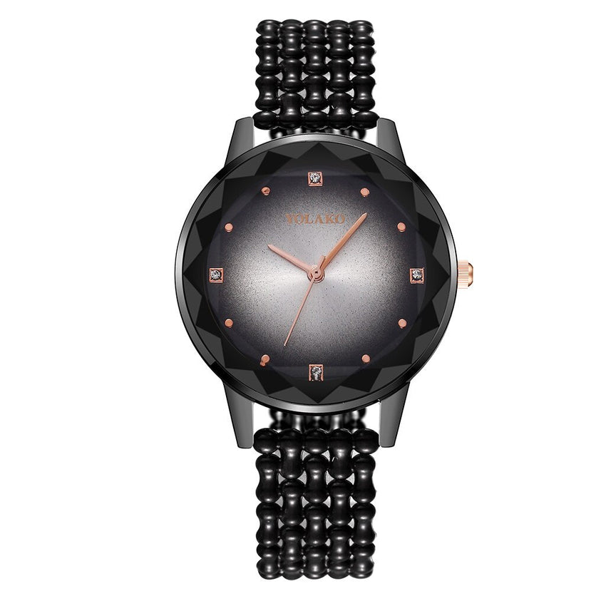 New Women Watches Stainless Steel Rhinestone Watch Unique Simple Watches Casual Quartz Wristwatches Clock Relojes Para Mujer*M