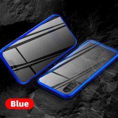 Privacy Tempered Glass Magnetic Case for iPhone 11 XS MAX XR X Anti-peeping Magnet Metal Bumper Cover for iPhone 8 7 6 6S Plus