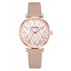 Casual Women Watches Flat Scale Dial Ladies Analog Quartz Wristwatch High Quality Leather Strap Clock Fashion Zegarki Damskie@50