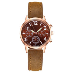 Women Watches Fashion Brand Stainless Steel Dial Solid Color Leather Strap Clock Ladies Quartz Wristwatch Gift Reloj Mujer *M
