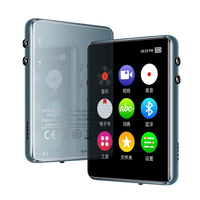 Full Touch Screen Bluetooth MP3 Player 8GB 16GB Music Player With FM Radio Video Player E-book Player MP3 With Speaker
