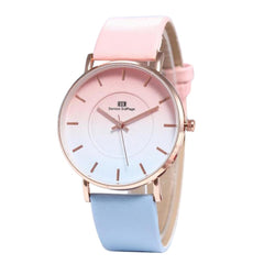 Luxury Quartz Watch Women Multicolor Dial Ladies Fashion Wristwatches Student Leather Clock Dress Relogio Feminino Masculino@50