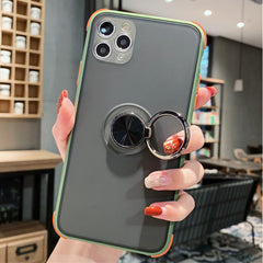 Magnetic Ring Holder Phone Case For iPhone 11 11 Pro Max XR X XS Max 6 6s 7 8 Plus Soft Silicone Matte Transparent Back Cover