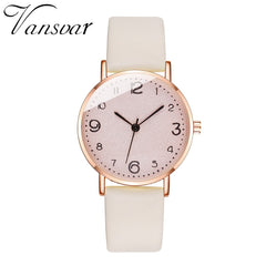 Vansvar Watch Women Fashion Watches Ladies Casual Quartz Wrist Watch For Women Clock Female Leather Wristwatches Hours Reloges