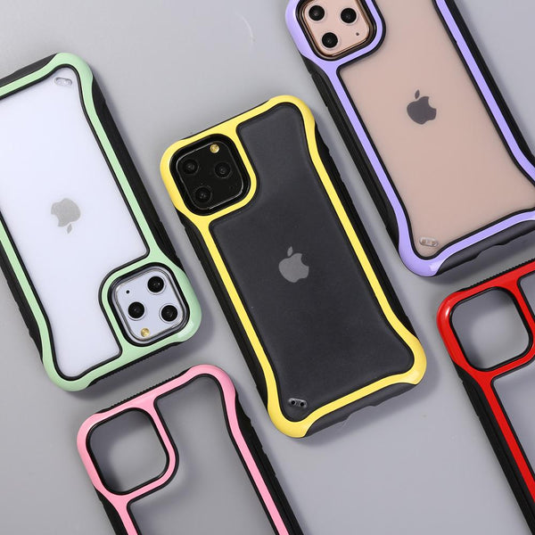 Shockproof Soft TPU+PC Phone Case For iPhone 11 Pro Max 6 6S 7 8 Plus X XR XS Max Transparent Frosted Cases Silicone Cover Capa