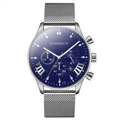 relogio masculino 2020 Fashion Mens Business Watches Men Date Calendar Clock Luxury Stainless Steel Mesh Belt Quartz Wrist Watch